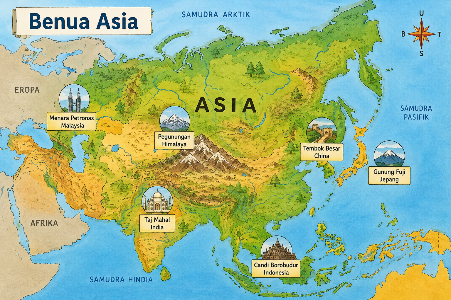 gambar benua asia