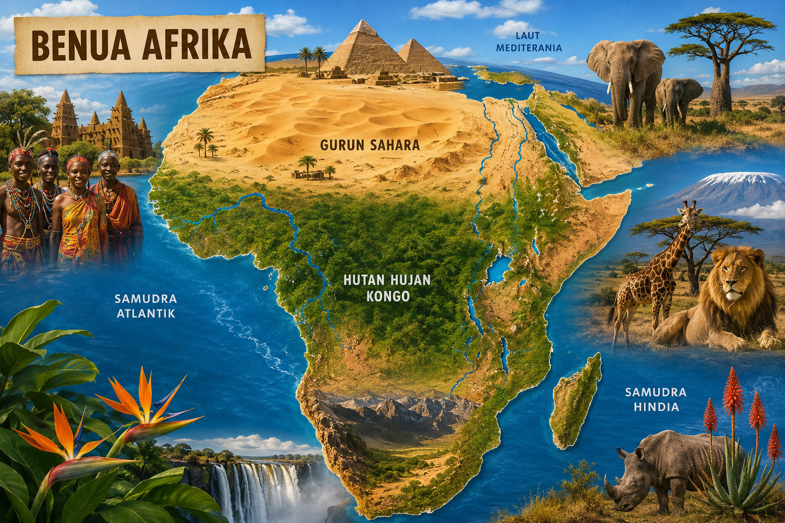 gambar benua afrika

